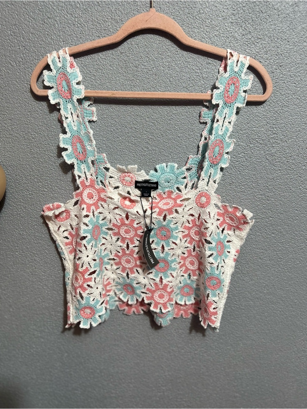NWT PrettyLittleThing  crotchet top size small - Picture 2 of 6